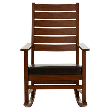 Relax Brown Leather Rocking Chair