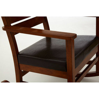 Relax Brown Leather Rocking Chair