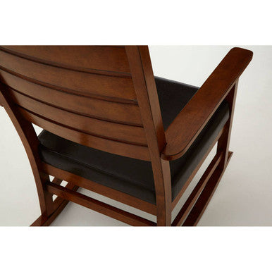 Relax Brown Leather Rocking Chair