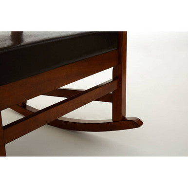 Relax Brown Leather Rocking Chair