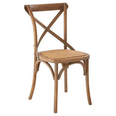 Lyon Grey Oak Wood & Cane Chair Weave Seat