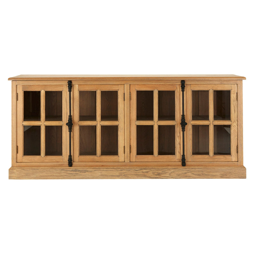 Lyon Oak Wood Sideboard With Washed Grey