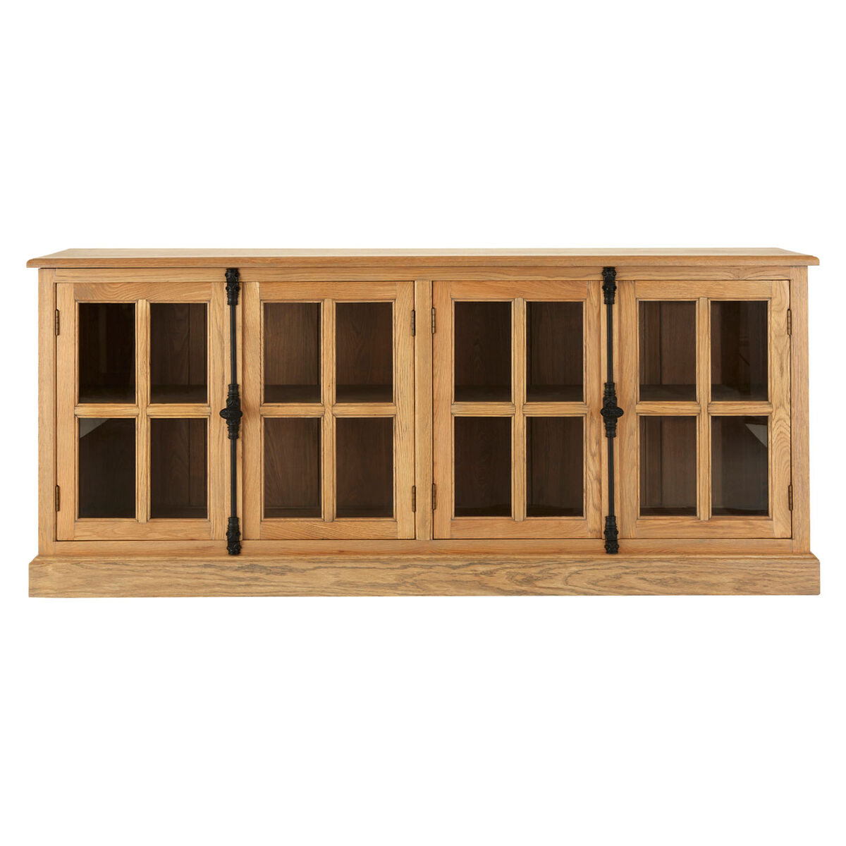 Lyon Oak Wood Sideboard With Washed Grey