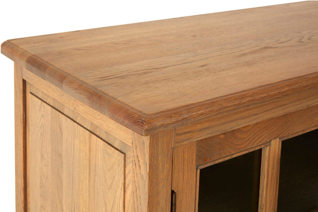 Lyon Oak Wood Sideboard With Washed Grey