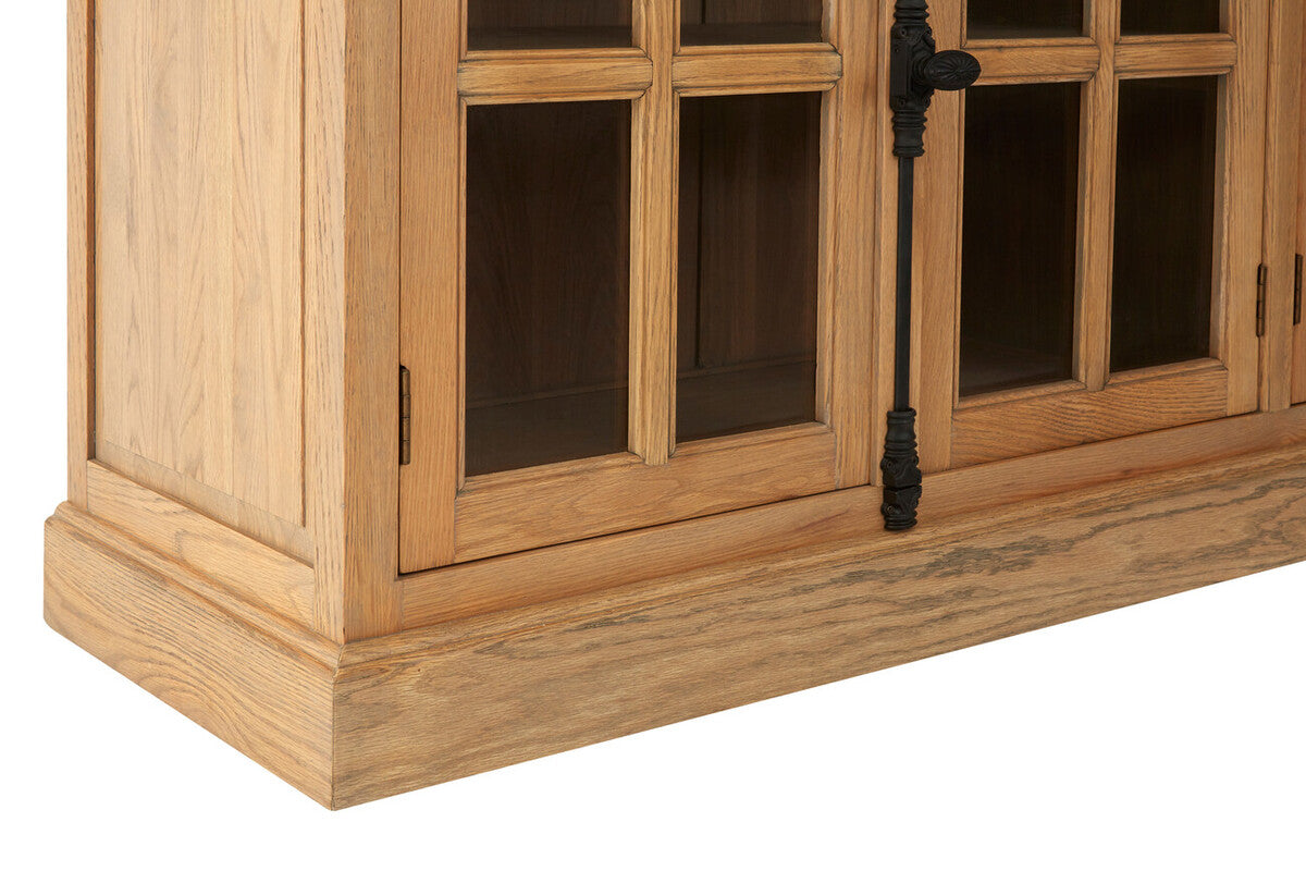 Lyon Oak Wood Sideboard With Washed Grey