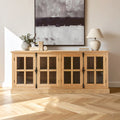 Lyon Oak Wood Sideboard With Washed Grey