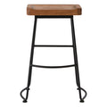Lyon Weathered Oak Wood & Metal Bar Stool