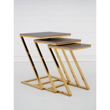 Pacific Snake Skin Nest Of 3 Tables