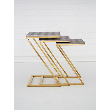 Pacific Snake Skin Nest Of 3 Tables