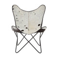 Buffalo Black & White Cowhide Butterfly Chair