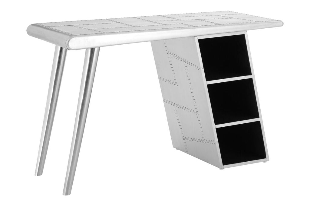 Avro Steel White Contemporary Desk