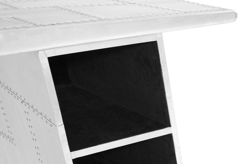 Avro Steel White Contemporary Desk