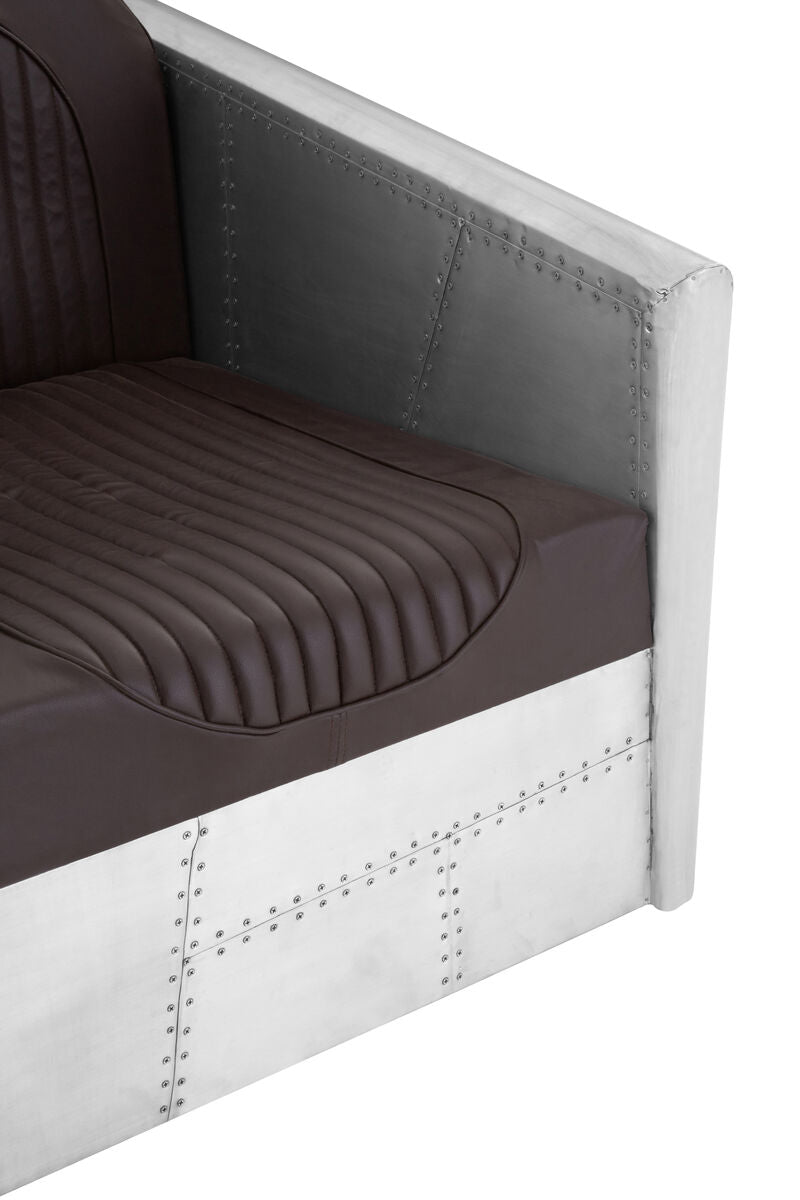 Avro Silver Industrial Armchair
