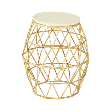 Templar Marble & Gold Side Table