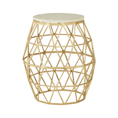 Templar Marble & Gold Side Table