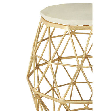 Templar Marble & Gold Side Table