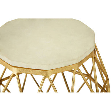 Templar Marble & Gold Side Table