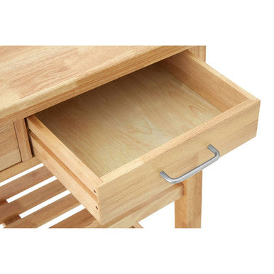 Harlow Glenn Tropical Hevea Wood Kitchen Trolley