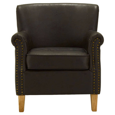 Trinity Brown Leather Armchair