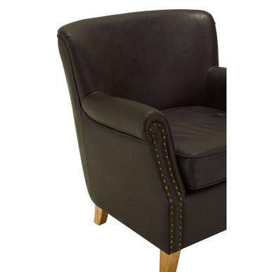 Trinity Brown Leather Armchair