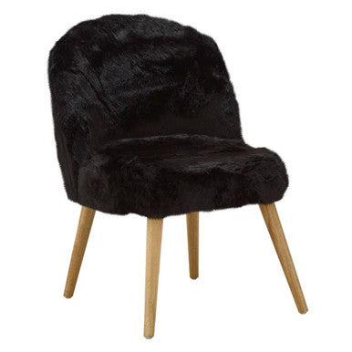 Cabaret Black Fur Chair