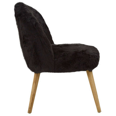Cabaret Black Fur Chair