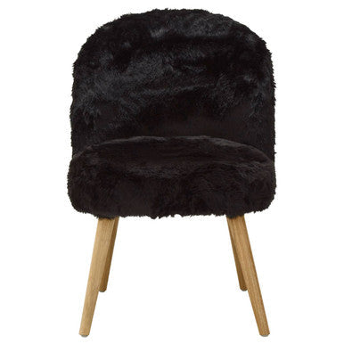 Cabaret Black Fur Chair