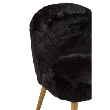 Cabaret Black Fur Chair