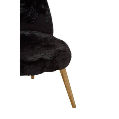 Cabaret Black Fur Chair