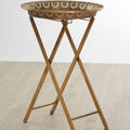 Reza Folding Tray Table Iron Gold