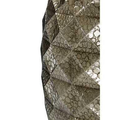 Reza Set Of 2 Silver Textured Stools & Tables