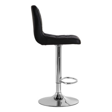 Tara Black Leather Bar Chair