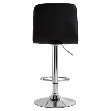 Tara Black Leather Bar Chair