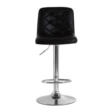 Tara Black Leather Bar Chair