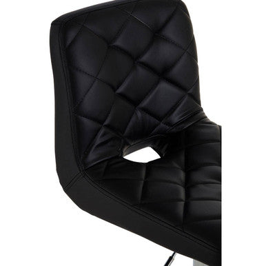 Tara Black Leather Bar Chair