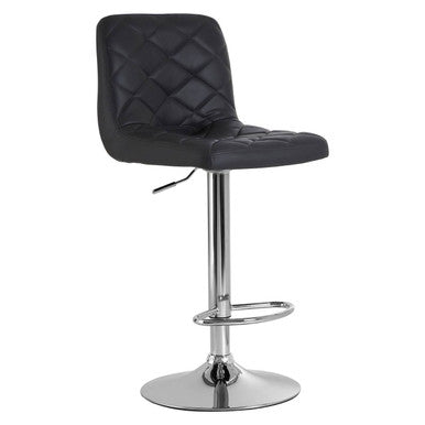 Tara Grey Leather Bar Chair