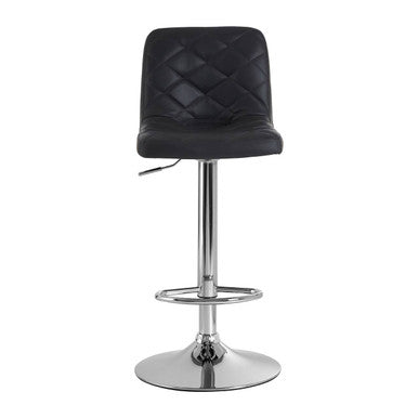 Tara Grey Leather Bar Chair