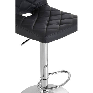 Tara Grey Leather Bar Chair