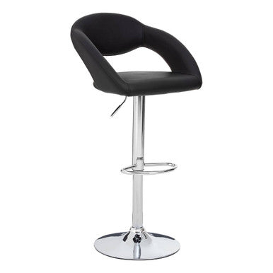 Taylor Black Leather Bar Chair