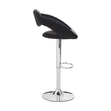 Taylor Black Leather Bar Chair