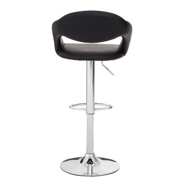 Taylor Black Leather Bar Chair