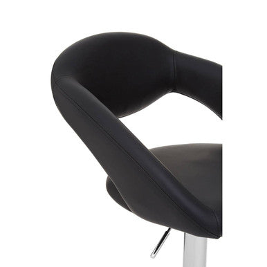 Taylor Black Leather Bar Chair