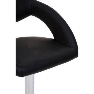 Taylor Black Leather Bar Chair