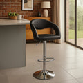 Taylor Black Leather Bar Chair