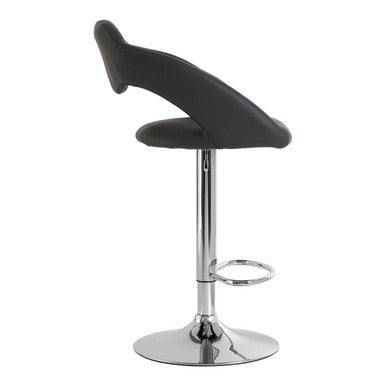 Taylor Grey Leather Bar Chair