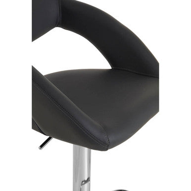 Taylor Grey Leather Bar Chair