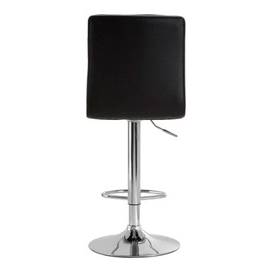 Tavor Black Leather Bar Chair