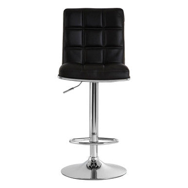Tavor Black Leather Bar Chair
