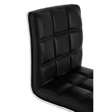 Tavor Black Leather Bar Chair