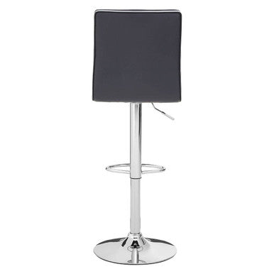 Tavor Grey Leather Bar Chair